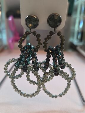 Bloomingdale's Beaded Chandelier Earrings - Green
